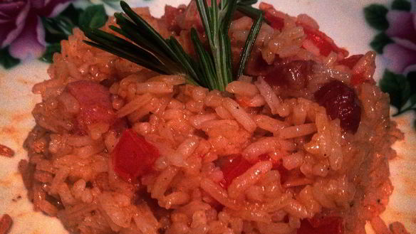 Рецепт Джамбалайя с ветчиной и беконом