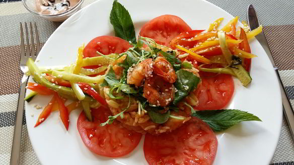 Рецепт Имбирный плов с креветками