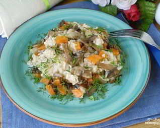 Овощной плов с грибами