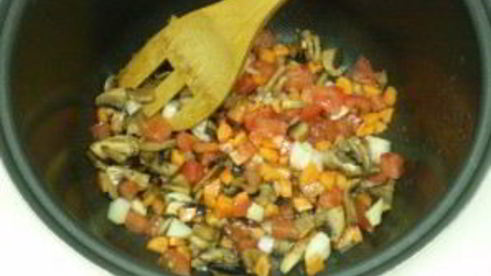 овощной плов с грибами