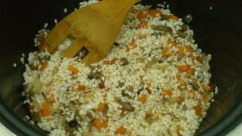 овощной плов с грибами