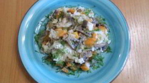 овощной плов с грибами