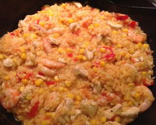 Паэлья с креветками