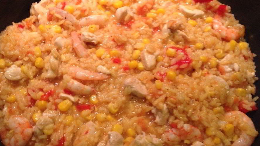 Рецепт паэлья с креветками