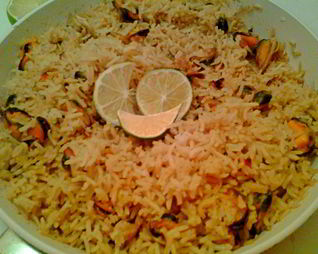 Паэлья с мидиями