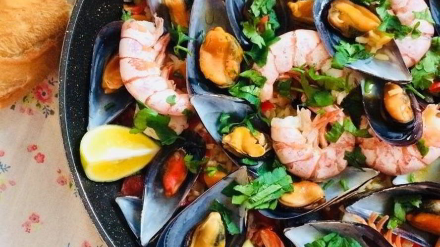 Рецепт паэлья с морепродуктами