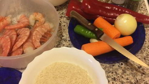 паэлья с морепродуктами