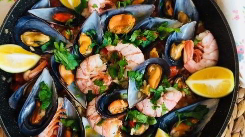 паэлья с морепродуктами