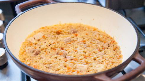 плов из булгура с курицей