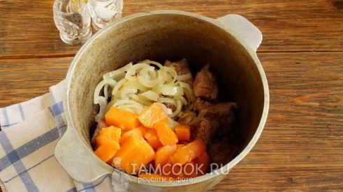 плов из гречки с мясом и тыквой