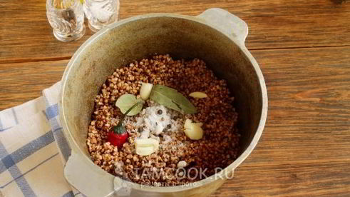 плов из гречки с мясом и тыквой