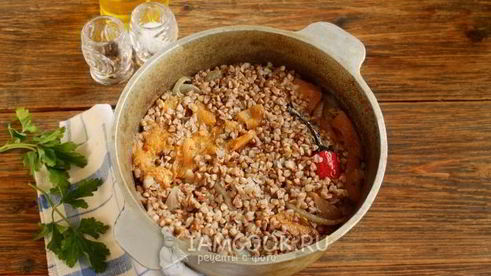 плов из гречки с мясом и тыквой