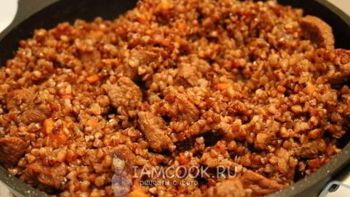 плов из гречки с мясом