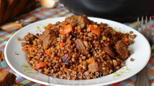 плов из гречки с мясом