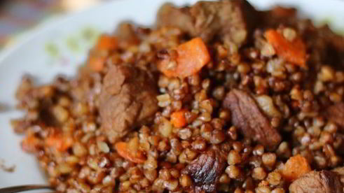 плов из гречки с мясом