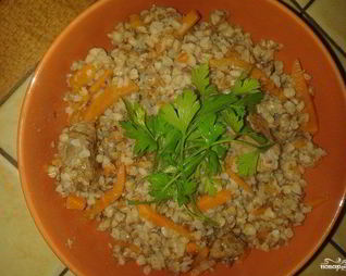 Плов из гречки в мультиварке