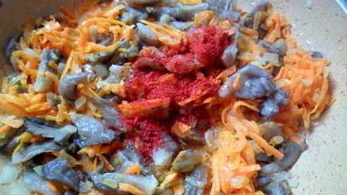 плов из перловки с вешенками