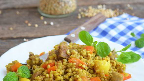 Рецепт Плов из зеленой гречки