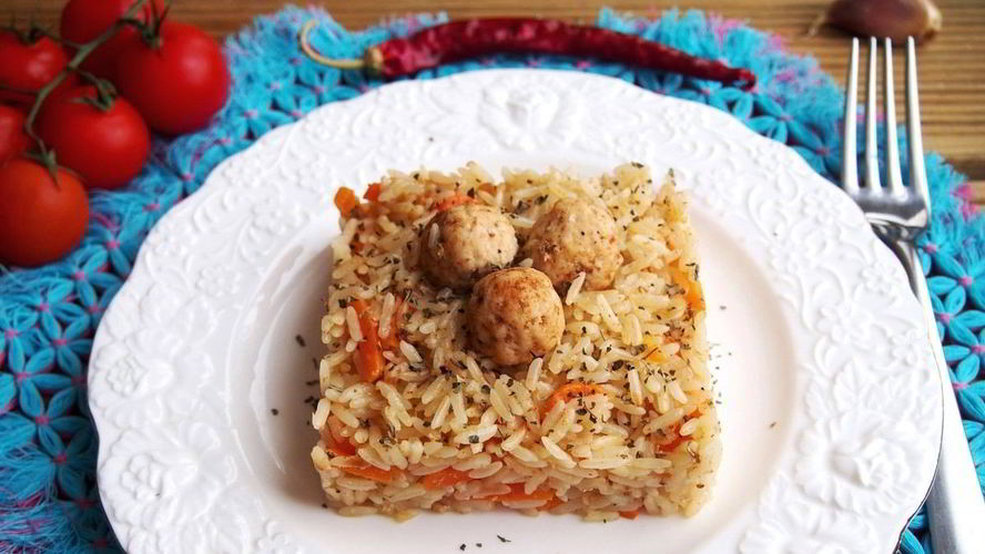 Рецепт плов с фрикадельками в духовке