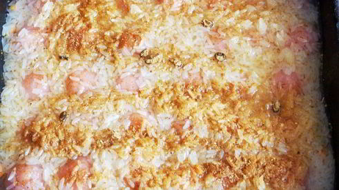 плов с фрикадельками в духовке