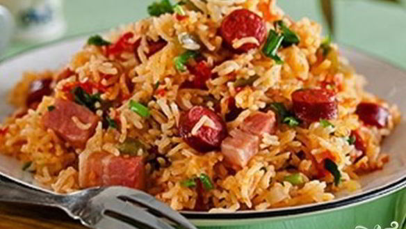 Рецепт Плов с говядиной и копченостями