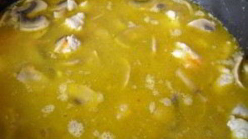 плов с грибами и мясом