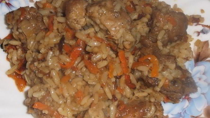 Рецепт плов с гузками индейки