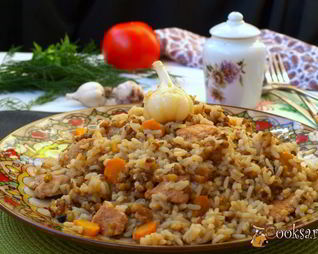 Плов с индейкой и машем