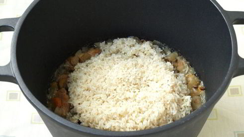 плов с индейкой и машем