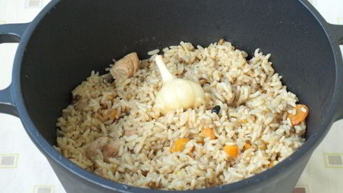 плов с индейкой и машем