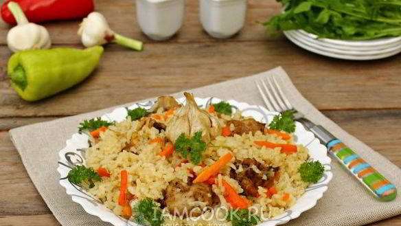 Рецепт Плов с курицей в кастрюле