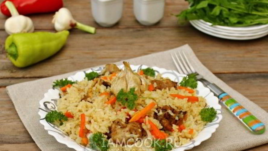 Рецепт плов с курицей в кастрюле