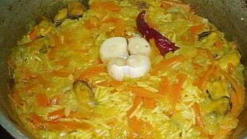 плов с мидиями