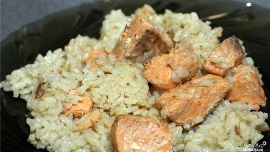 Рецепт плов с рыбой в мультиварке