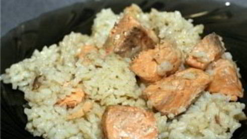 плов с рыбой в мультиварке