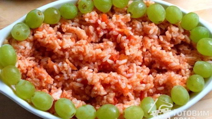 Рецепт плов с томатом и виноградом