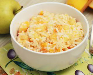 Плов с тыквой и фруктами