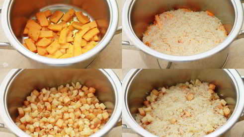 плов с тыквой и фруктами