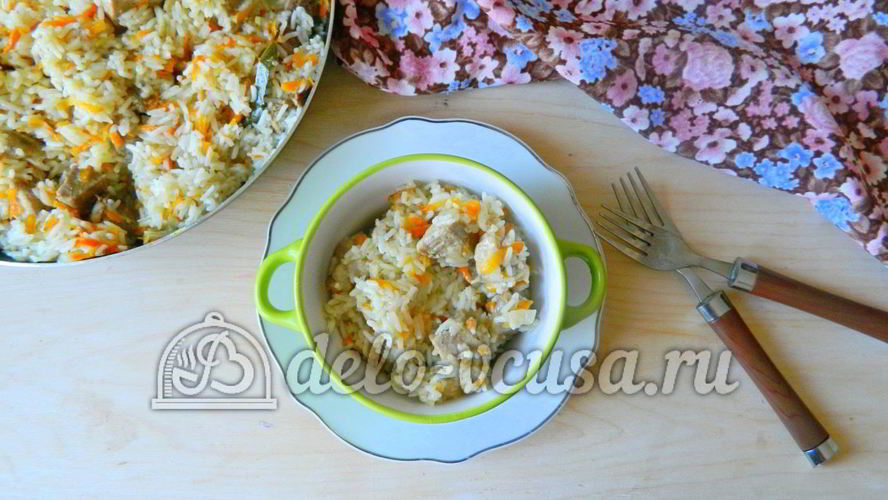 Рецепт плов со свининой на сковороде