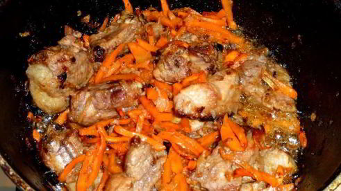 плов со свиными ребрышками