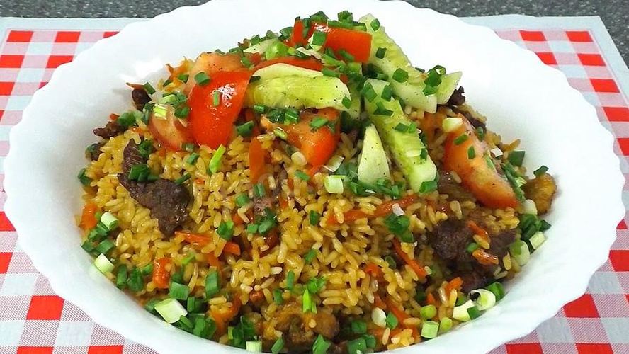 Рецепт плов в сковороде вок