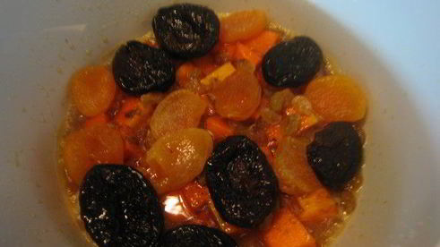 пряный плов с тыквой и сухофруктами