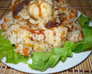 Свиные потроха с рисом в мультиварке