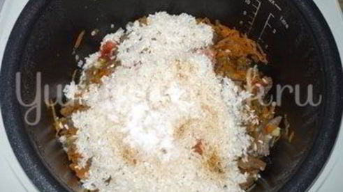 свиные потроха с рисом в мультиварке