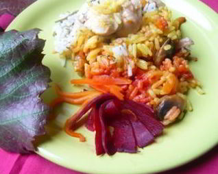 Трехцветный плов