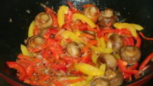 вегетарианский плов с грибами