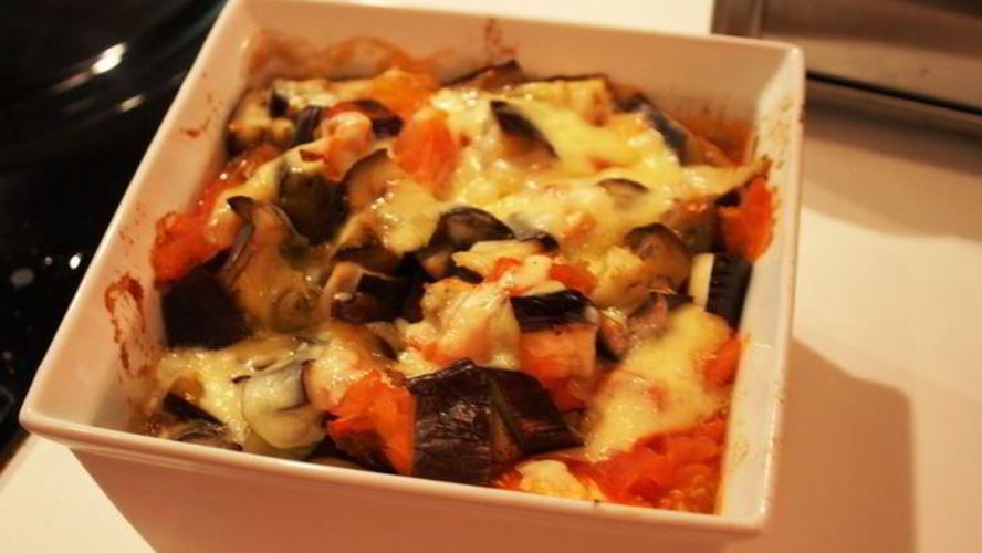 Рецепт простой теплый гарнир из баклажанов