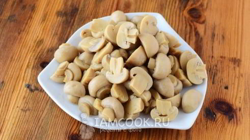 фрикасе из курицы с грибами