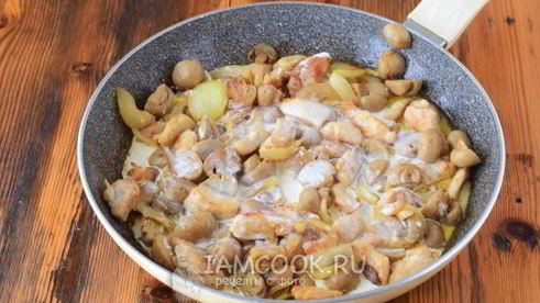 фрикасе из курицы с грибами