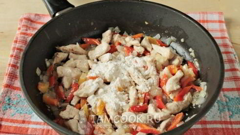 фрикасе из курицы с овощами